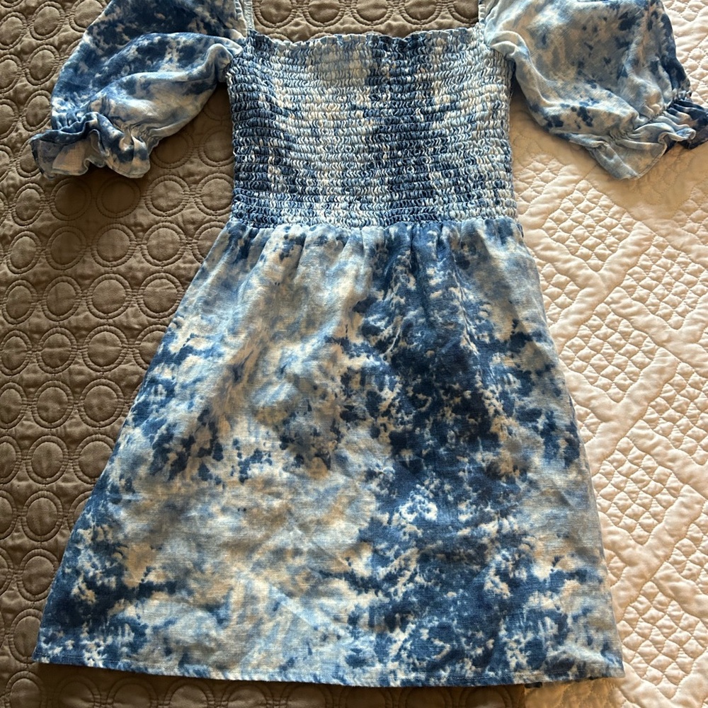 Reformation Blue and White Kids Casual Dress